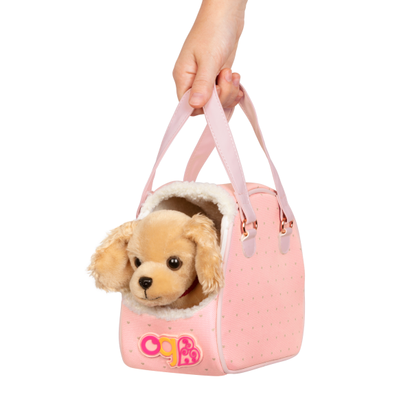 Hop In Dog Carrier Pet Plush Puppy for 18-inch Dolls