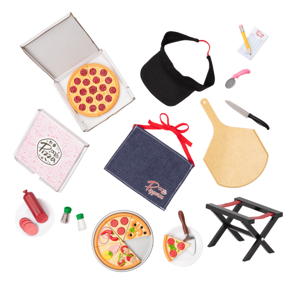 Yummy Pizzeria Play Food Pizza Set for 18-inch Dolls