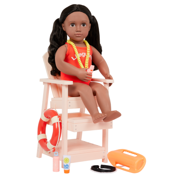 Lifeguard Stand Playset in Pink 18-inch Doll Aryal
