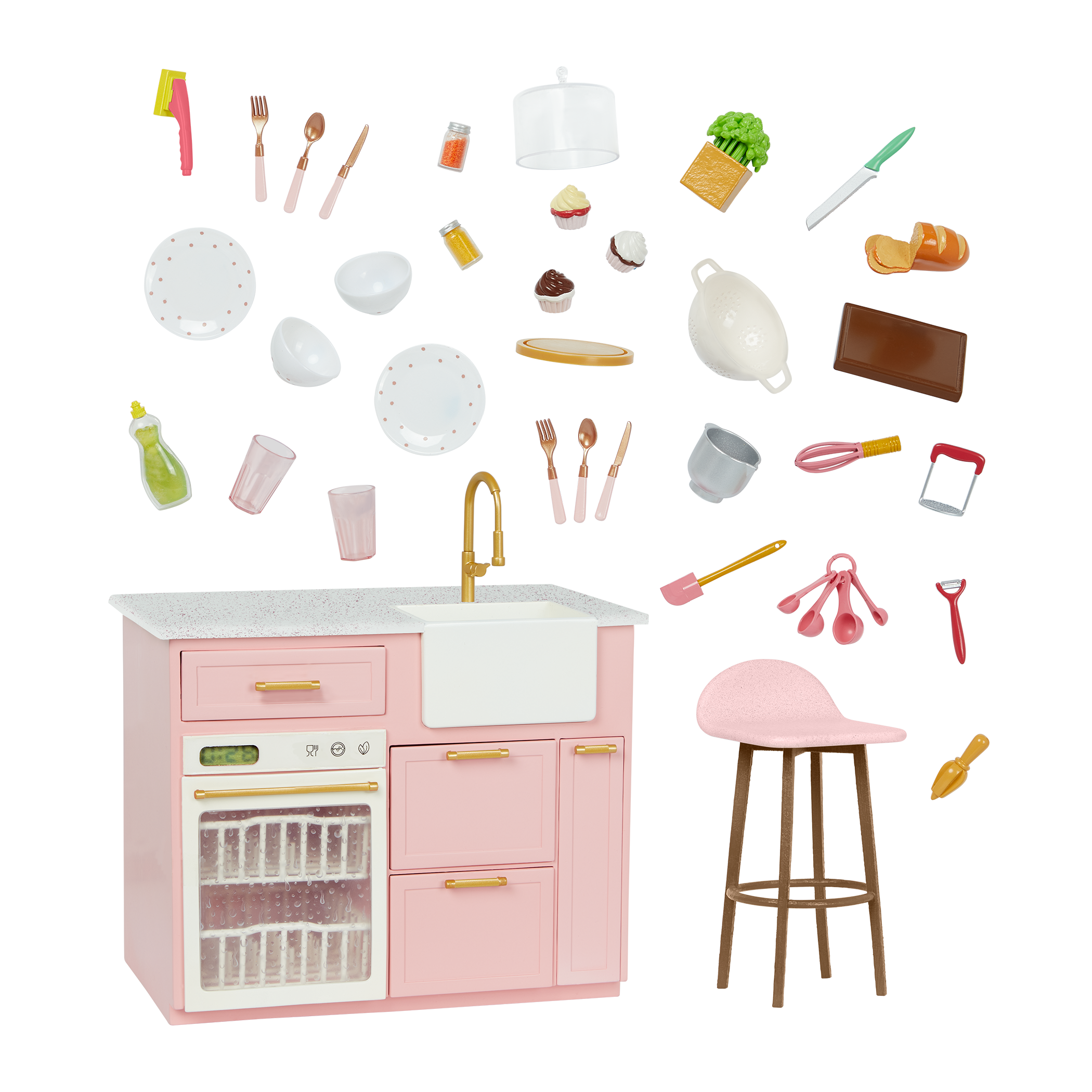 Our Generation Cooking Island Kitchen Playset for 18-inch Dolls 