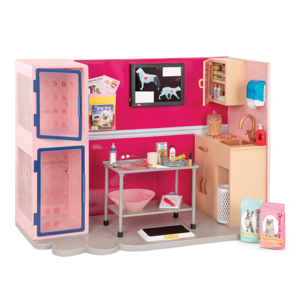 Our Generation Healthy Paws Vet Clinic Playset in Pink 18-inch Dolls