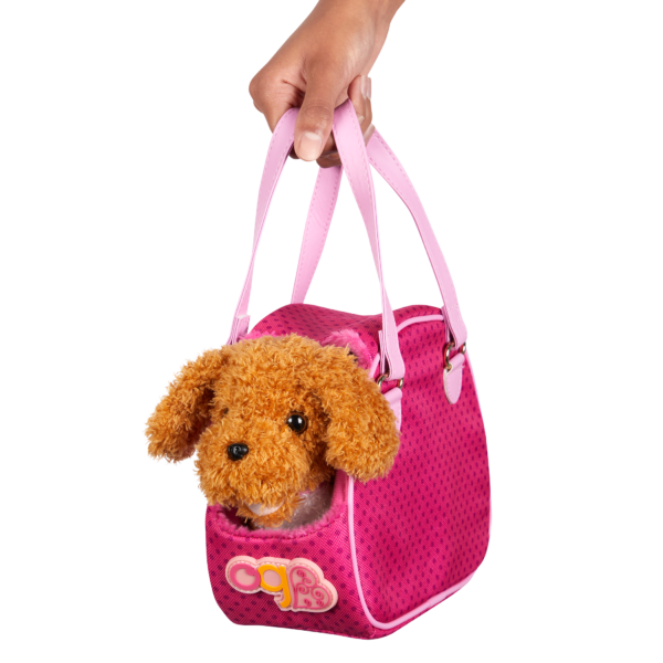 Our Generation Hop In Dog Carrier Pet Poodle Stuffed Animal 18-inch Doll Accessories