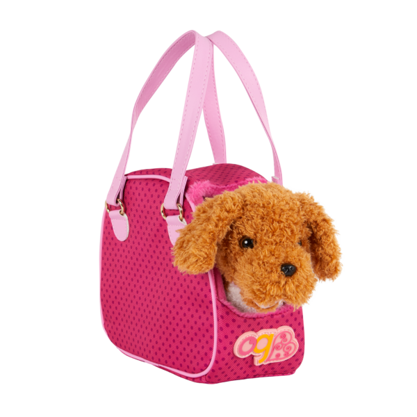 Our Generation Hop In Dog Carrier Pet Poodle Stuffed Animal