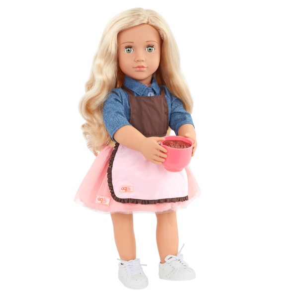 Our Generation 18-inch Doll Emily Holding Mixing Bowl