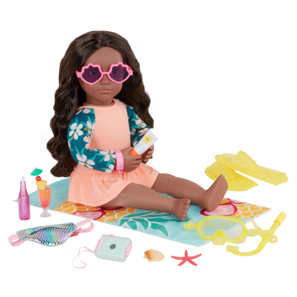 Our Generation 18-inch Doll with Beach Towel & Travel Bag