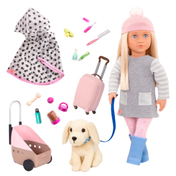 Our Generation Doll Meagan & Passenger Pets Bundle