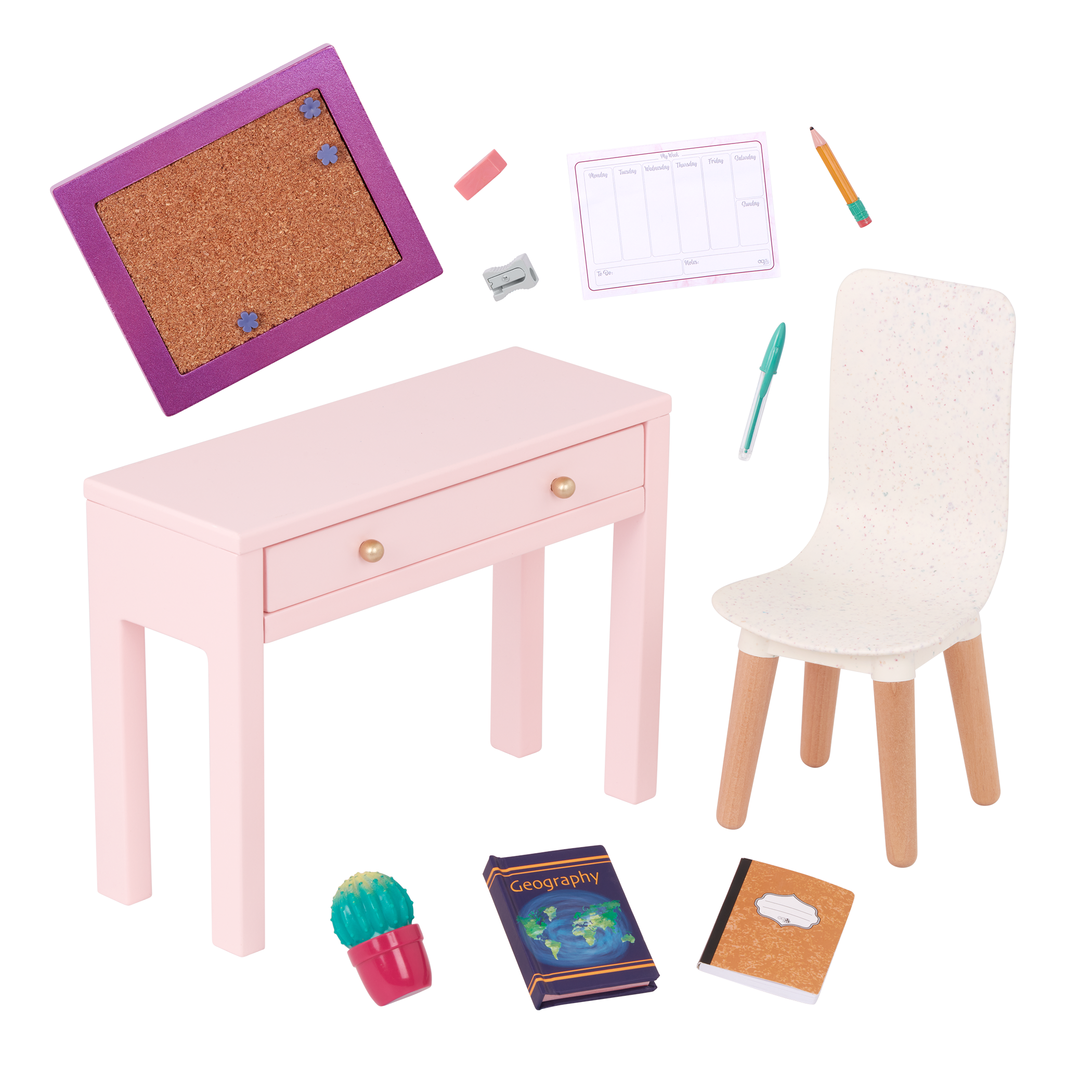 Our Generation Working Wonder Desk Furniture for 18-inch Dolls 