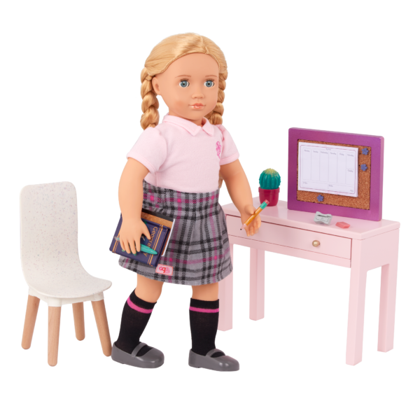 Our Generation 18-inch Doll Hally with Home Office Furniture