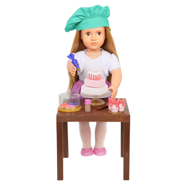 Our Generation 18-inch Doll Thea Baking a Cake