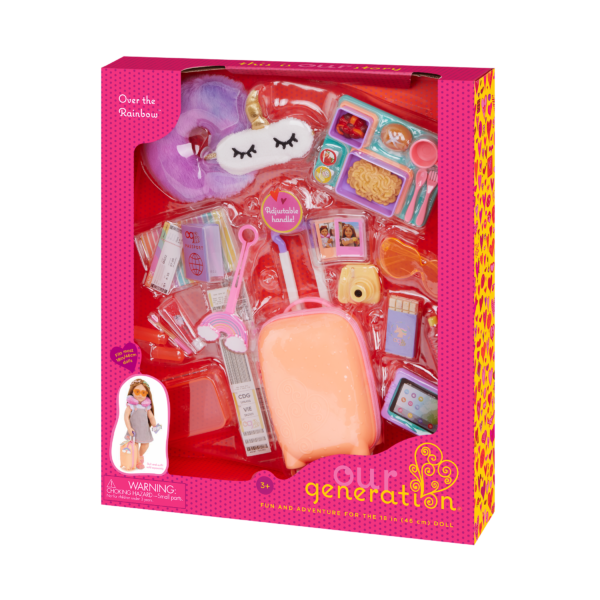 Our Generation Over the Rainbow Luggage Set for 18-inch Dolls Packaging