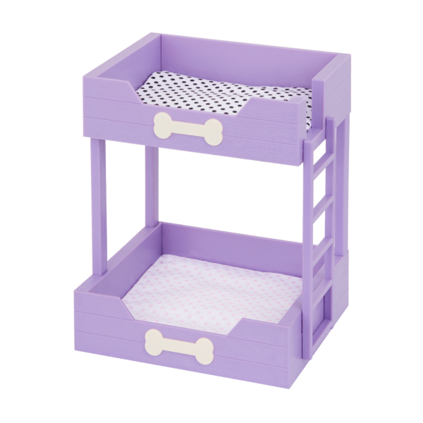 Our Generation Purple Bunk Bed for Pets with Mattresses