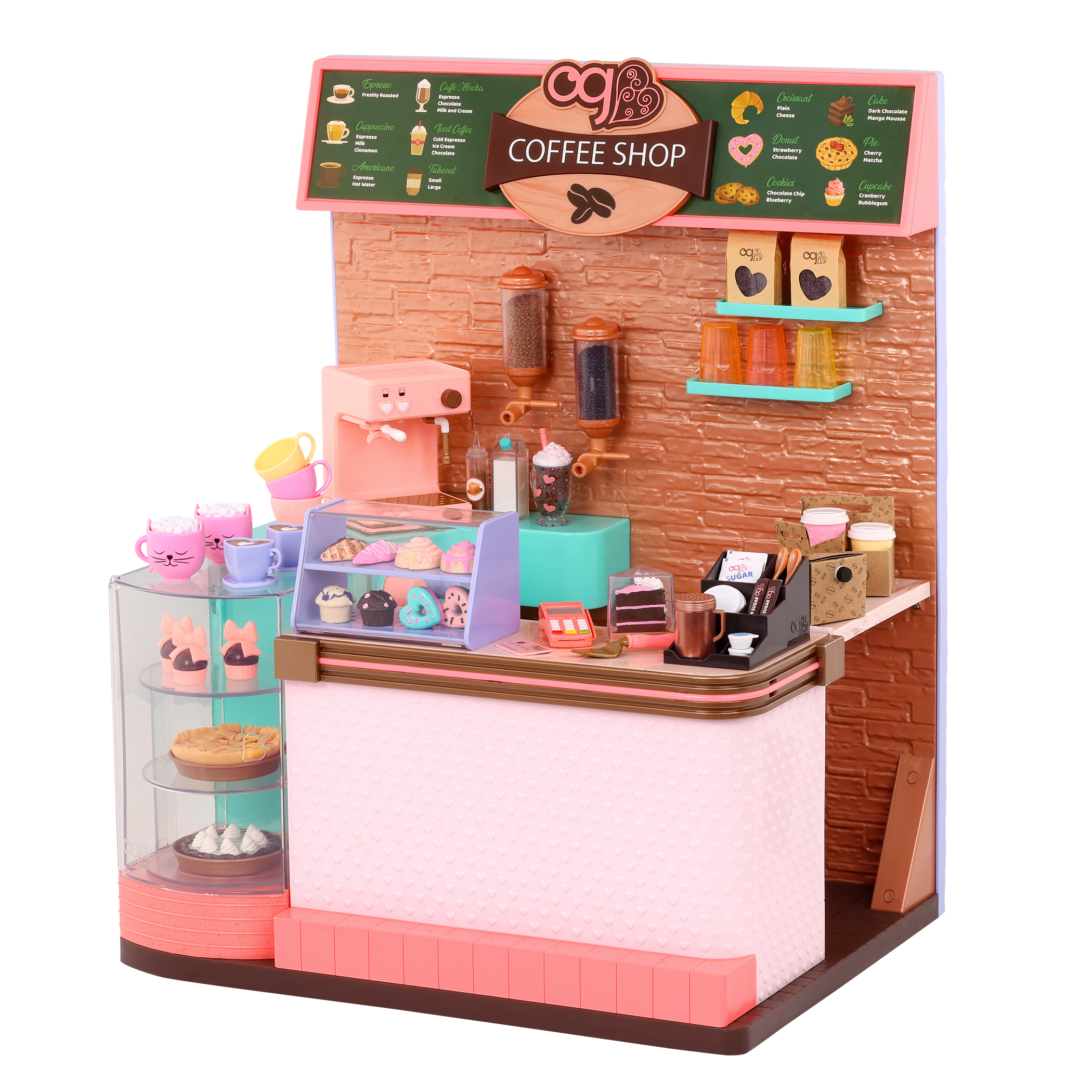 Our Generation Doll Coffee Shop Fully Stocked 