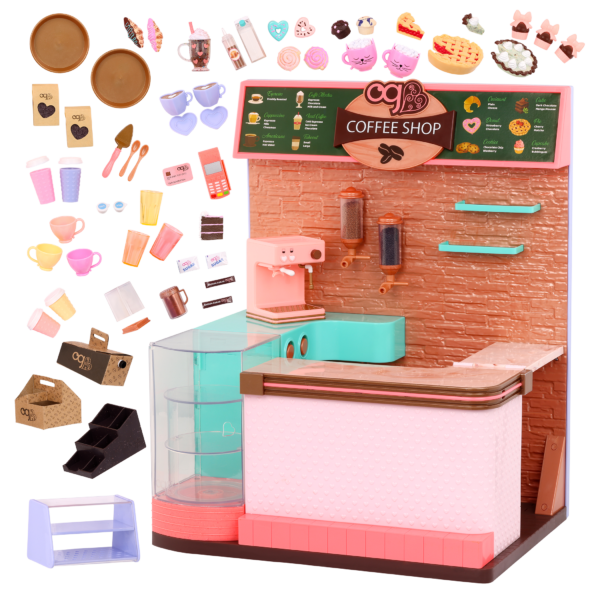Our Generation Love U Latte Coffee Shop for 18-inch Dolls