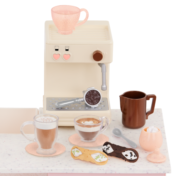 Our Generation Brewed for You Toy Coffee Machine Set for 18-inch Dolls