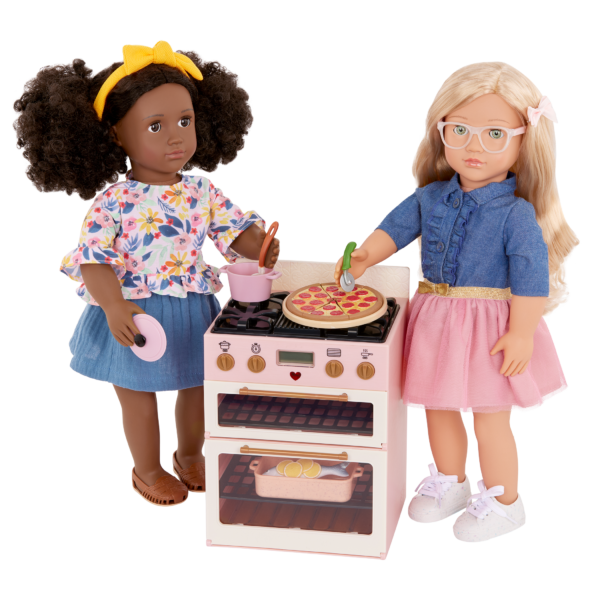 Our Generation Dolls Macy & Emily Cooking Pizza