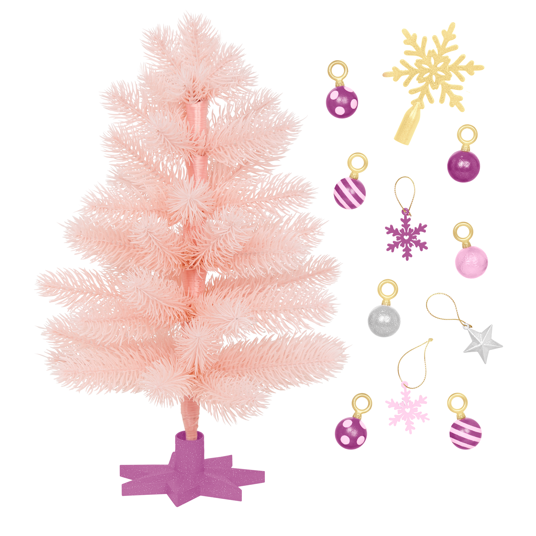 Our Generation Snowflakes & Sparkles Holiday Tree for 18-inch Dolls 