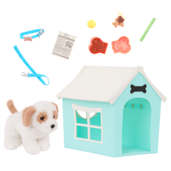Our Generation Puppy Place Dog House with Dog and accessories
