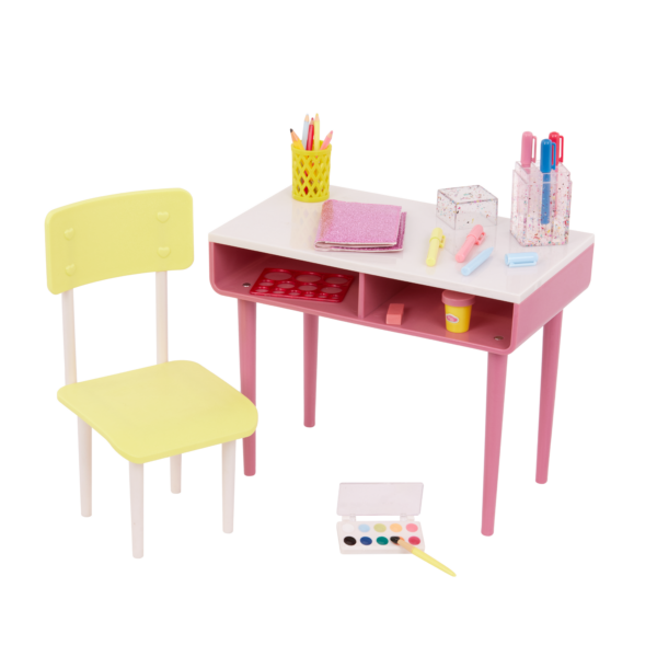 Our Generation Imagination Station Desk Set for 18 inch Dolls with accessories