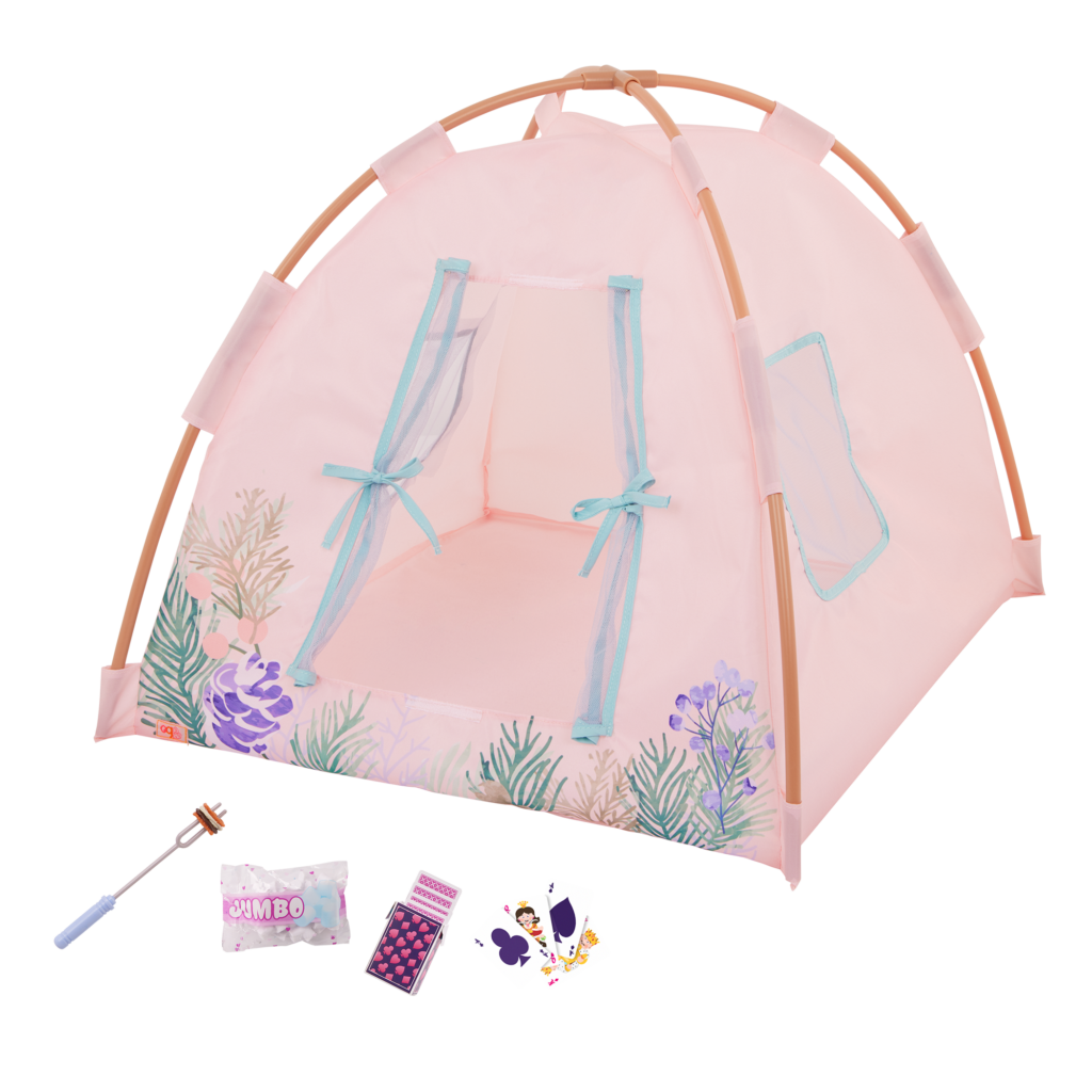 Our Generation w/18 Inch Doll HAPPY CAMPER SET Tent ‼️w/ Accessories and  Doll‼️