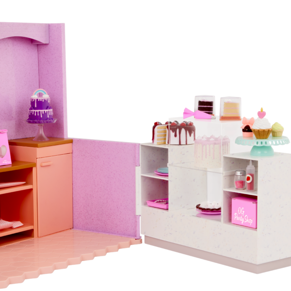 Our Generation Party Shop Foldout Counter with Accessories for 18-inch Dolls