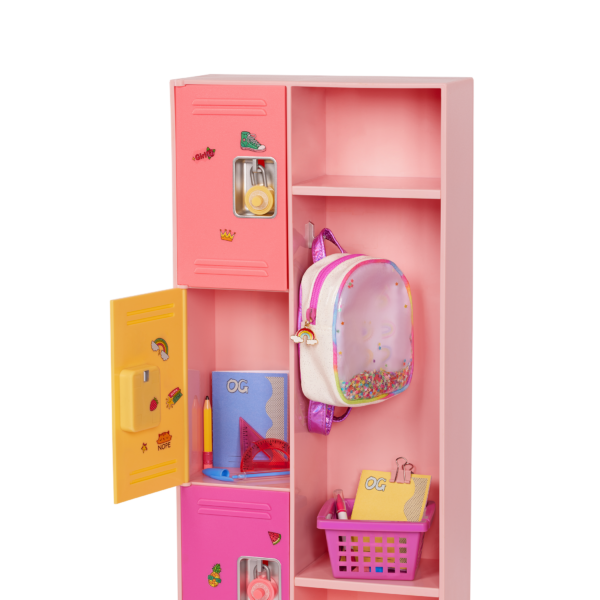 Our Generation Doll School Locker with Cubbies & Storage Shelves