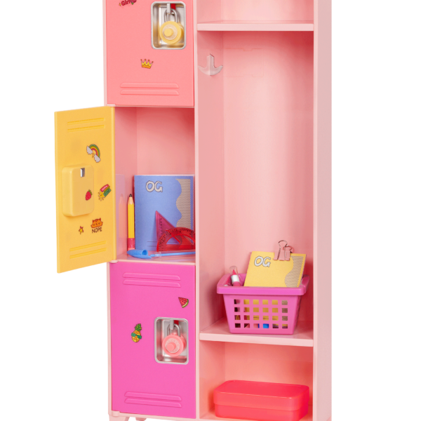 Our Generation Doll School Locker with Opening Cubbies