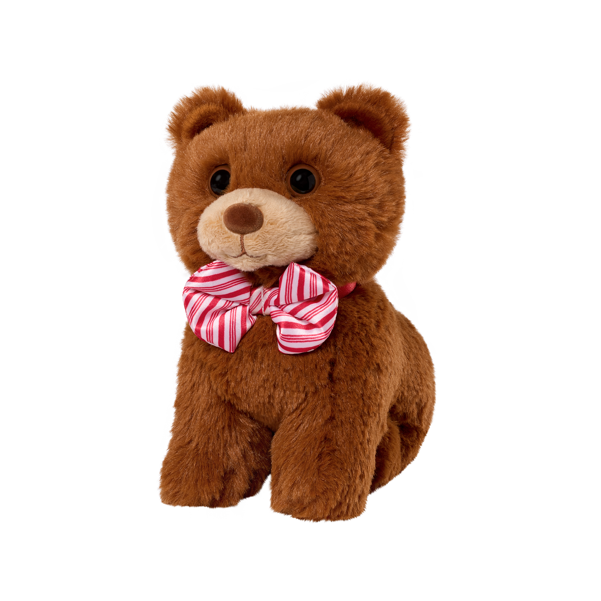 Our Generation Peppermint Holiday Bear Plushie with Bow Accessory Peppermint - Image 1