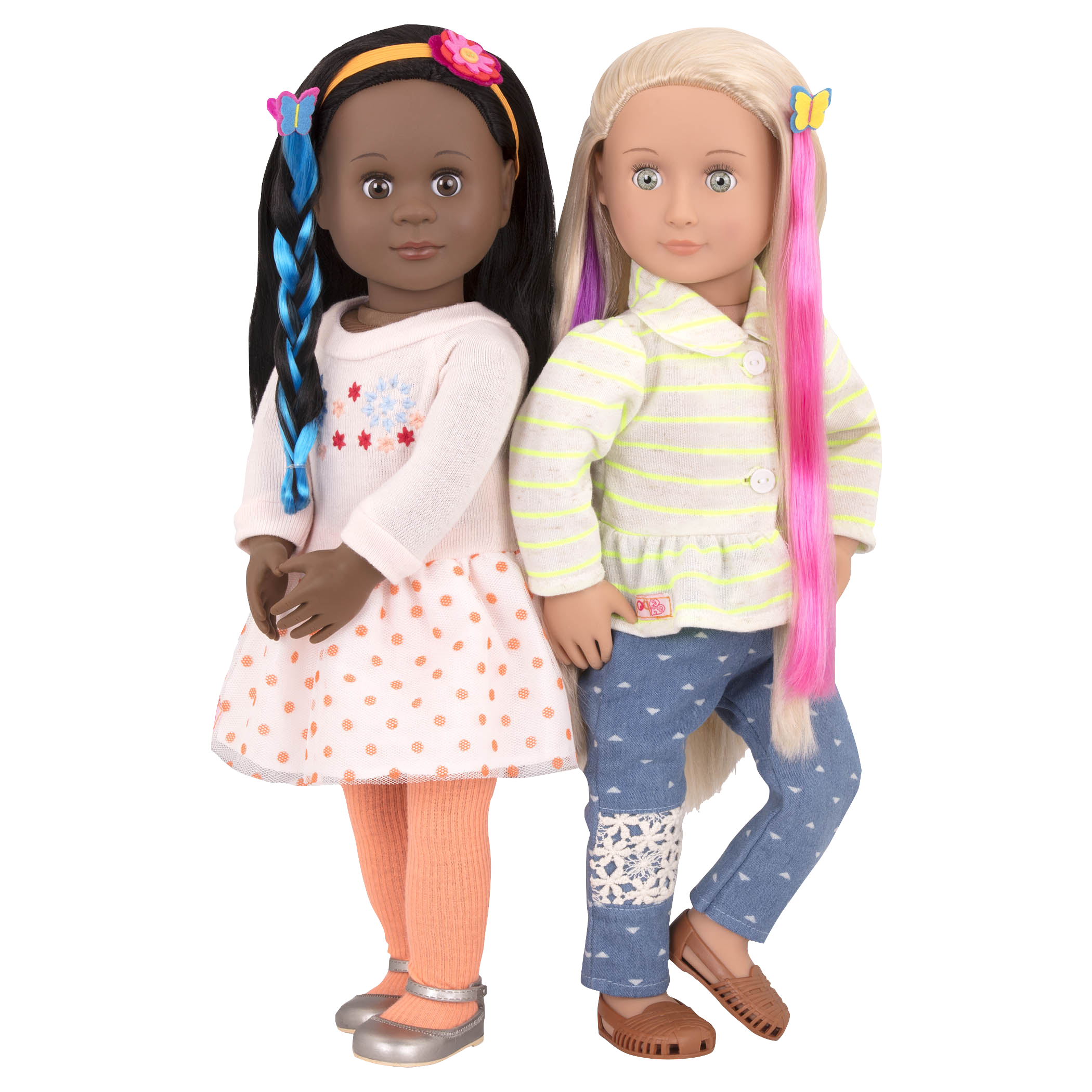 Attached at the Clip Maeva andNaya dolls earing hair accessories