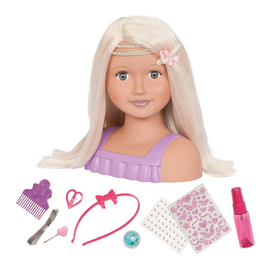 Trista Doll Head, Doll Hairstyles Styling Head