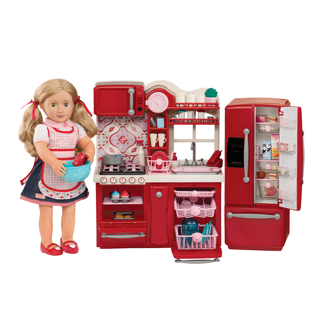 Gourmet Kitchen Red with Jenny deluxe doll