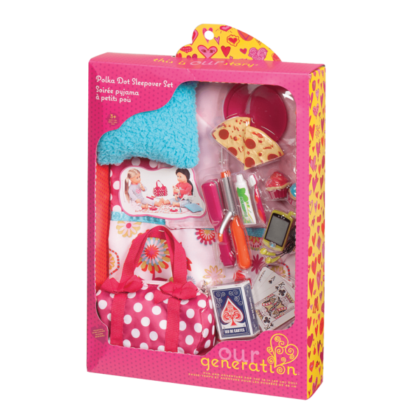 Our Generation Accessory Set Sleepover for 46cm Dolls with Zipper Bag Ages 3+ 