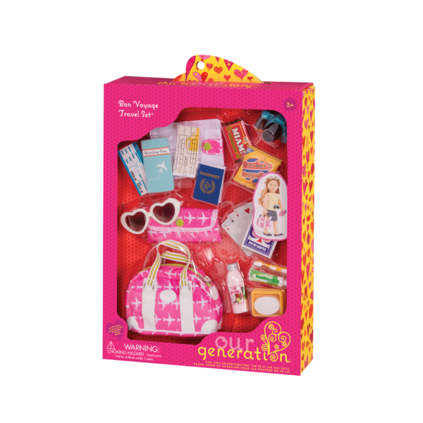 Our Generation Bon Voyage Travel Set for 18-inch Dolls Packaging