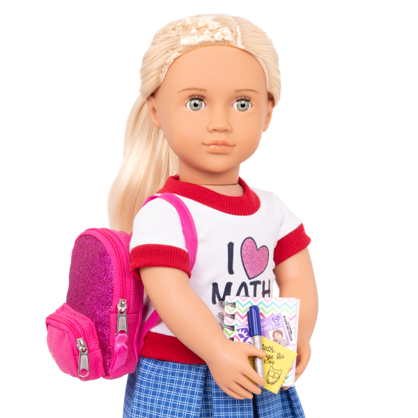 Our Generation SCHOOL SMARTS Set for 18 inch dolls backpack notebook 