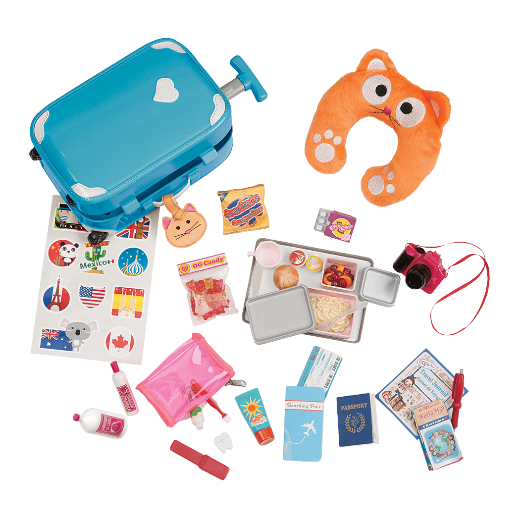 Well Traveled Luggage Set for 18-inch Dolls 