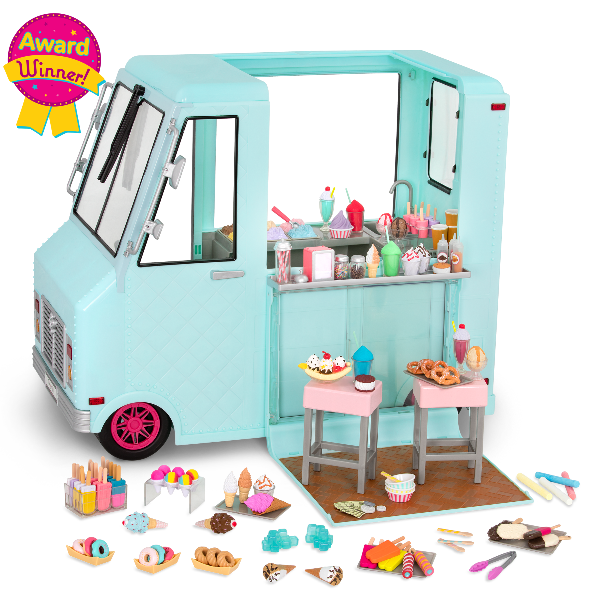 Sweet Stop Ice Cream Truck for 18-inch Dolls - Award Winning! 