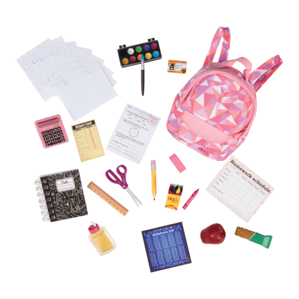 Off to School accessory set for 18-inch Dolls