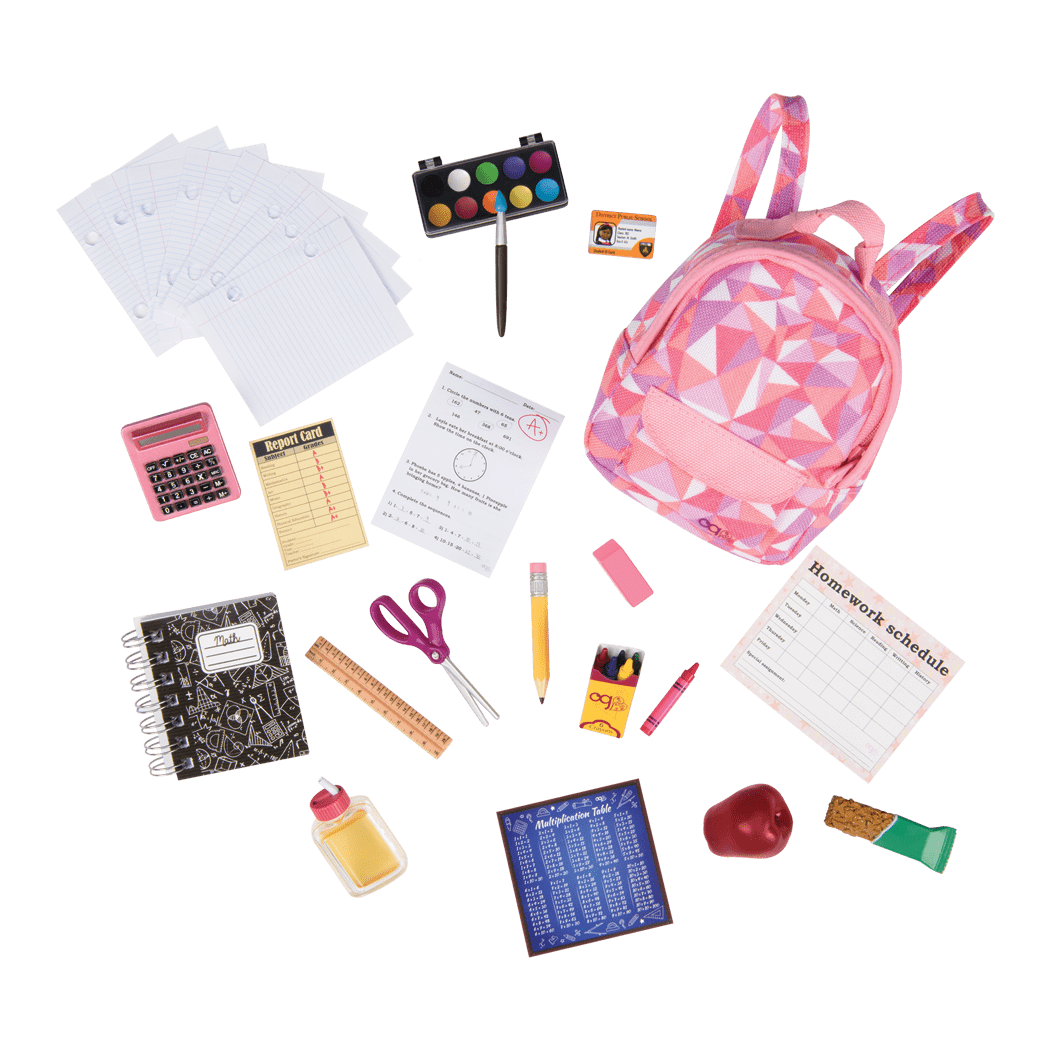 Off to School accessory set for 18-inch Dolls 