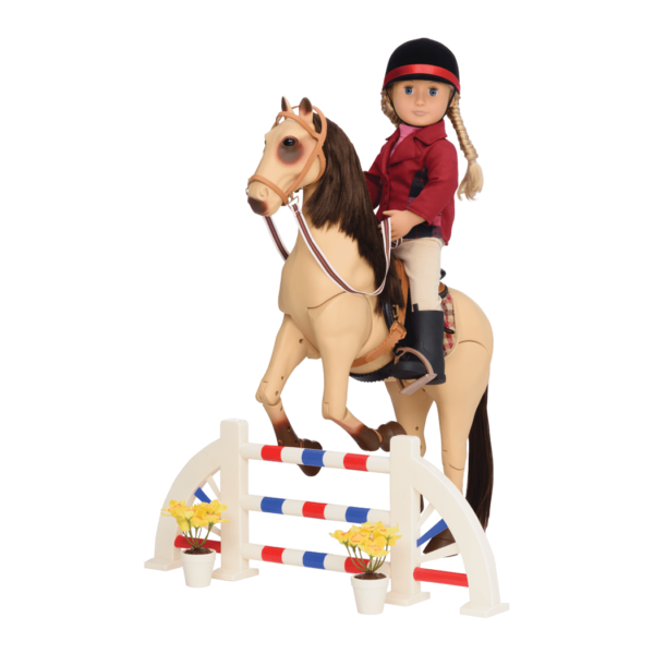 Lily Anna riding Morgan Horse over jump