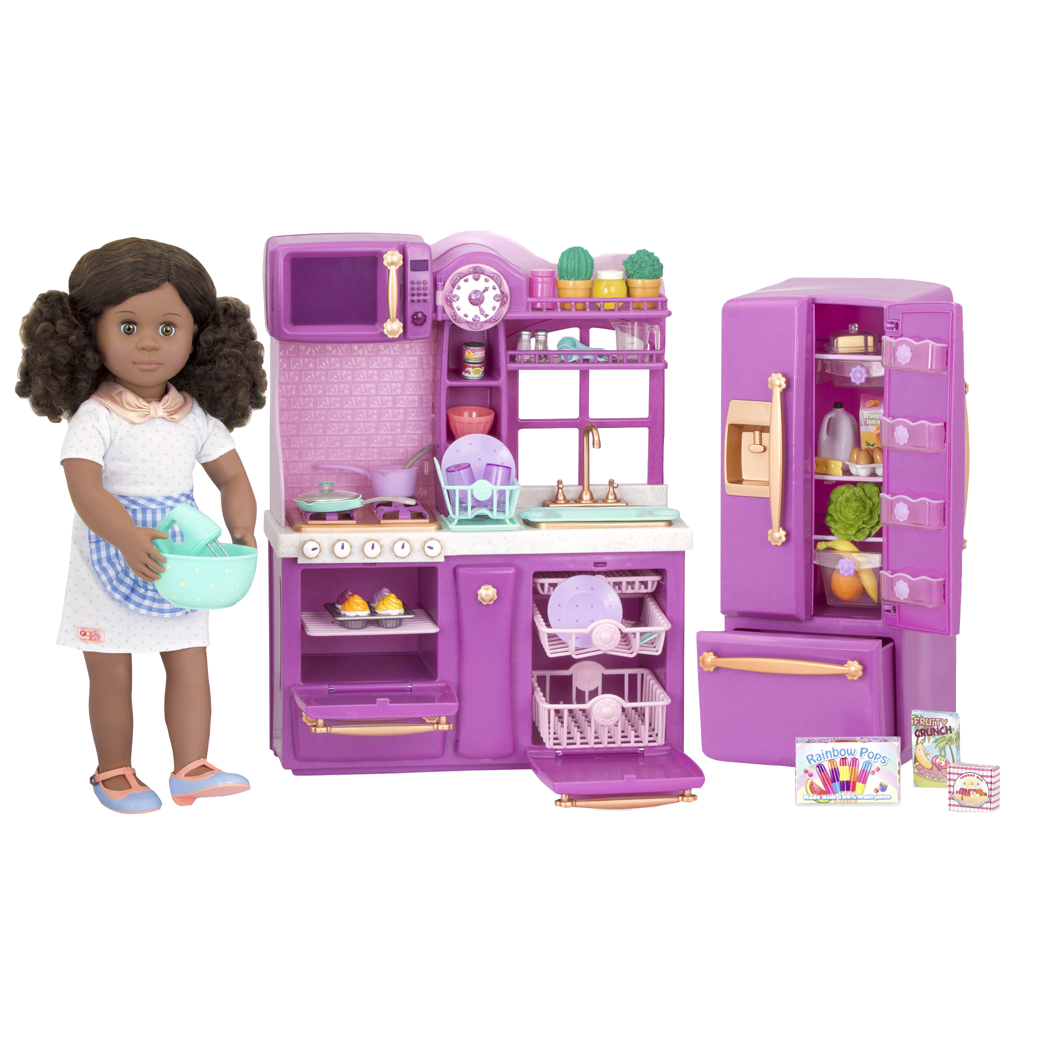 https://ourgeneration.com/wp-content/uploads/BD37410-Gourmet-Kitchen-Set-Purple-with-Nahla-doll03.png