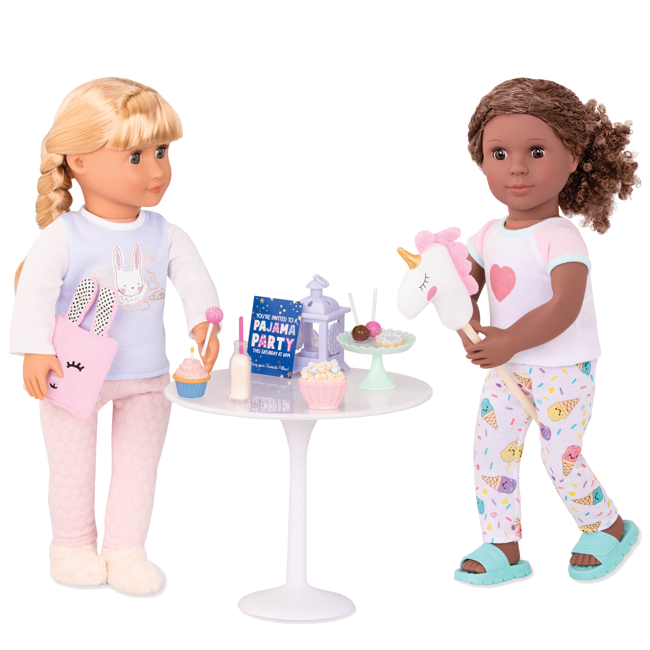 Jovie and Denelle having a sleepover party