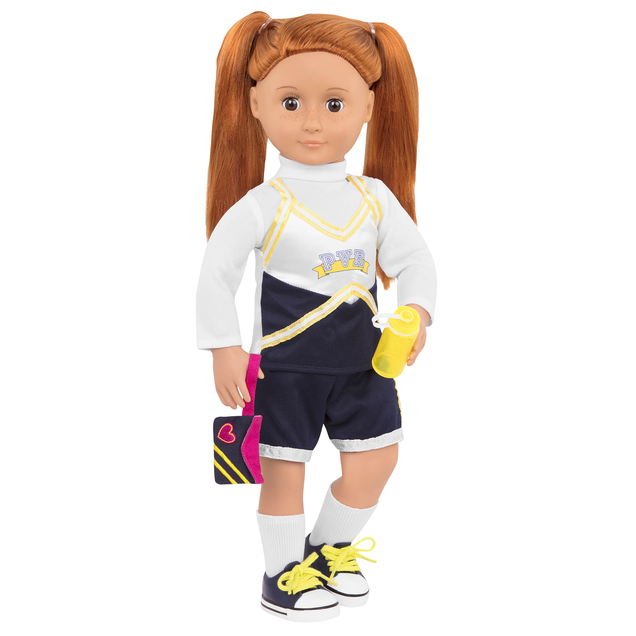 Cheerleader Camp Set Noa doll wearing uniform