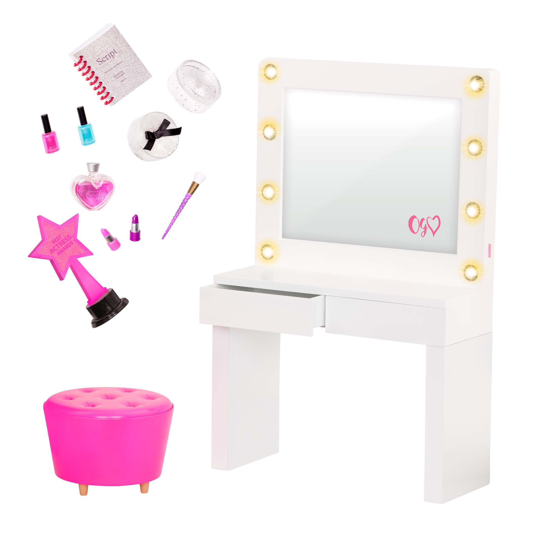 Glitz and Glamour Dressing Room Accessory for 18-inch Dolls 