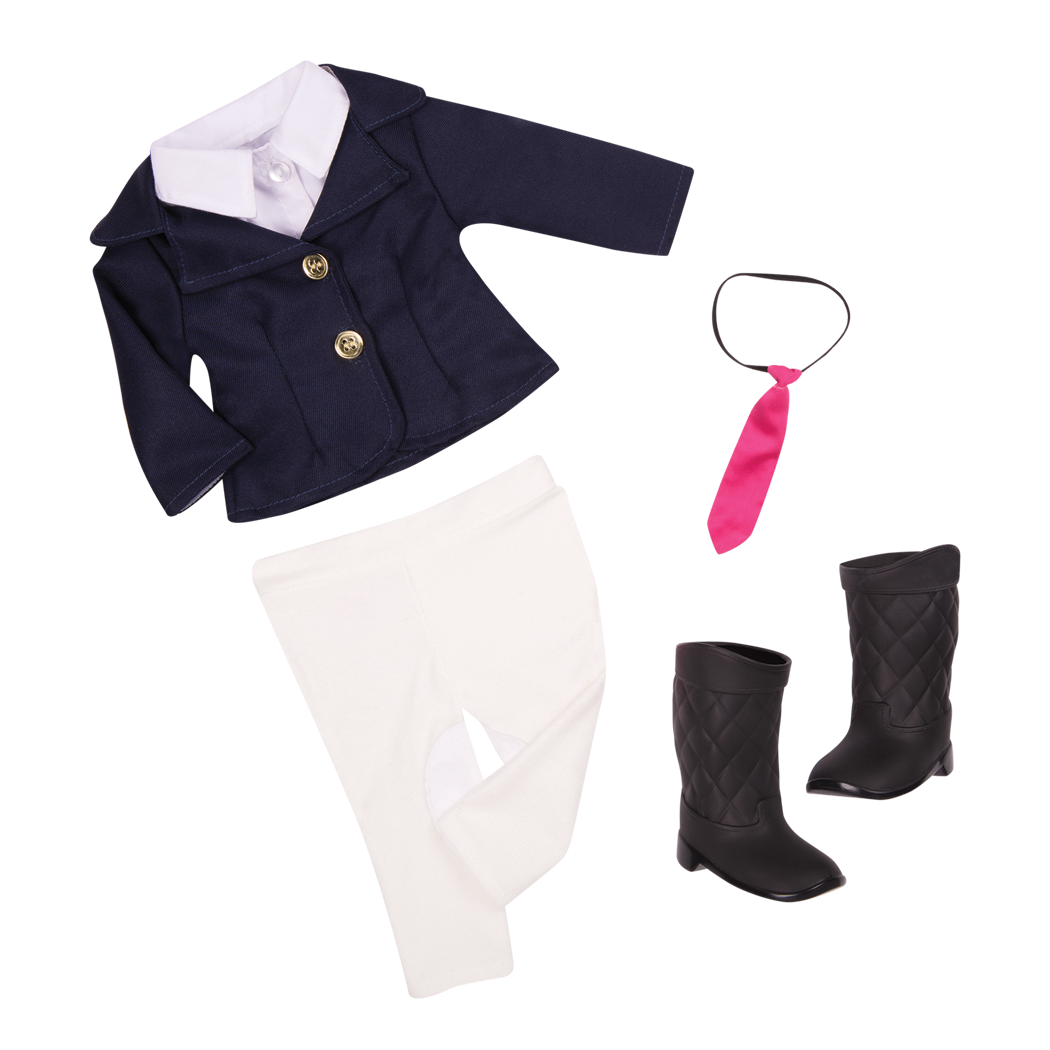 6 Piece Set Equestrian Horse Riding Doll Outfit Clothes  Accessories for Am 