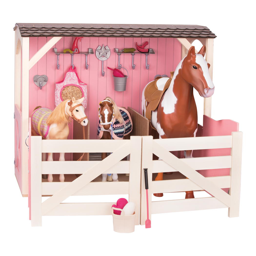 two foals horse stalls