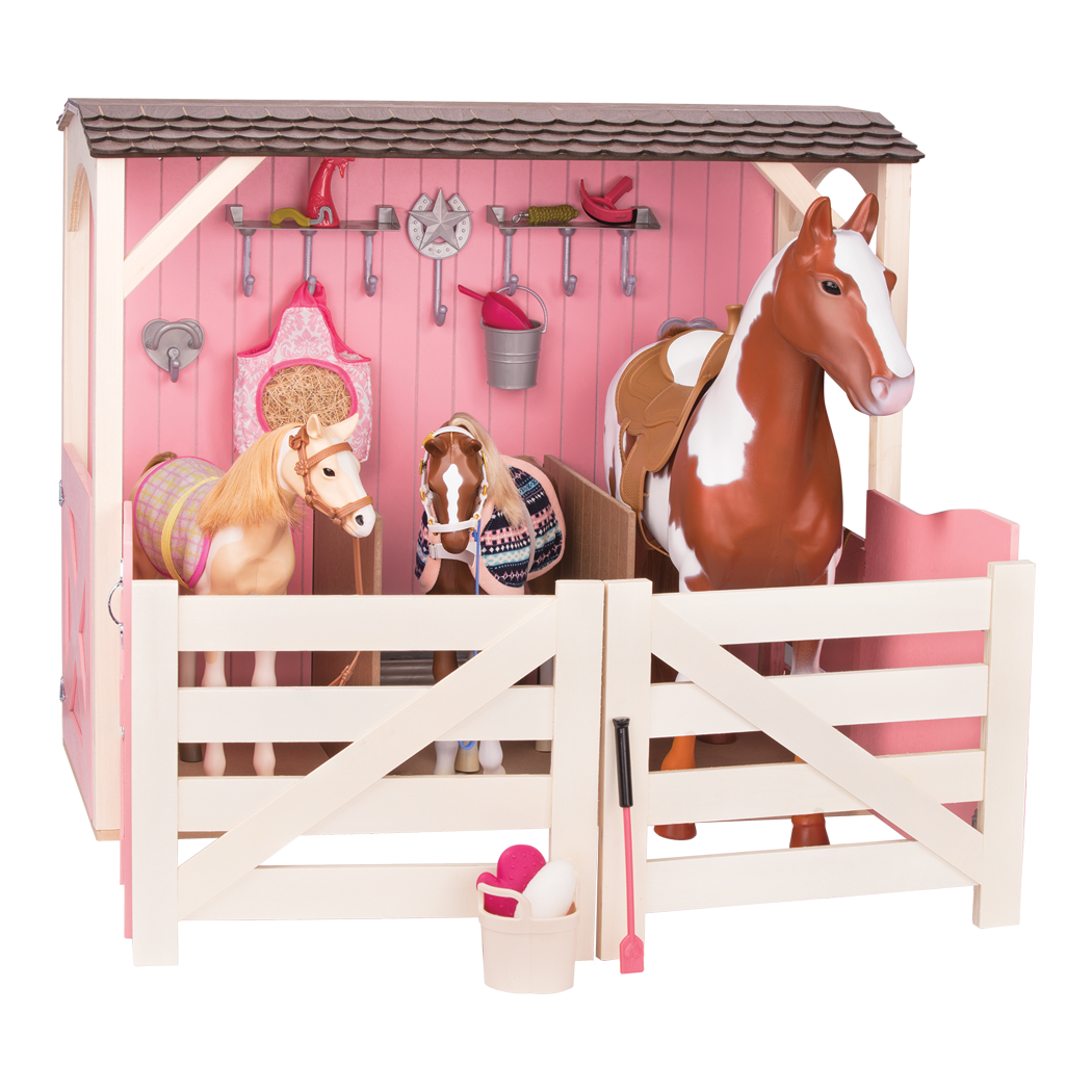 Saddle Up Stables 18 inch Horse Barn Our Generation