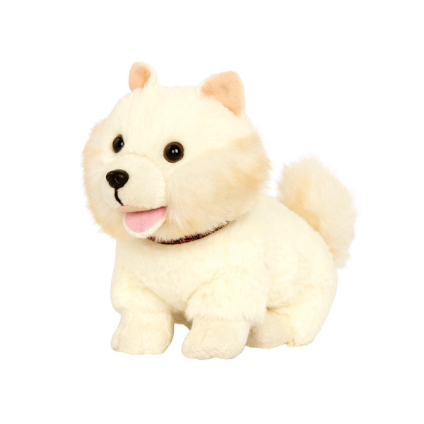 6-inch Posable Pomeranian Pup with Movable Legs Pets Loyal Pals for 18-inch Dolls