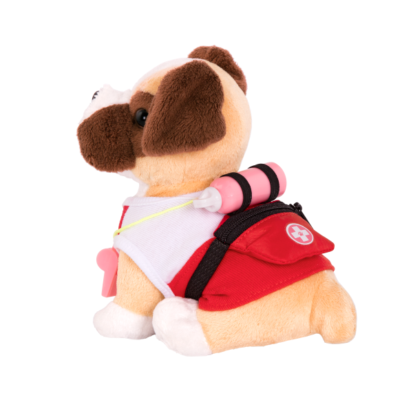 Loveable Lifeguard Beach Outfit for 6-inch Plush Dogs 18-inch Dolls Accessories Pets Clothes Garment