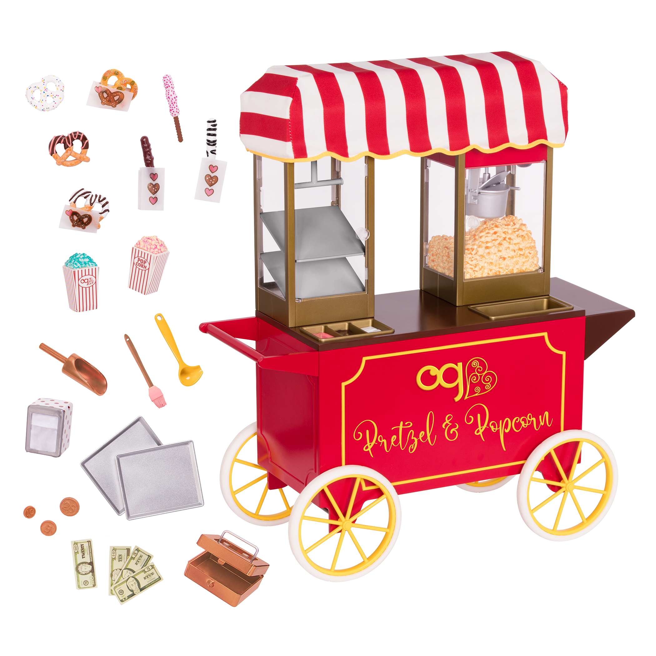 Poppin' Plenty Snack Cart for 18-inch Dolls 