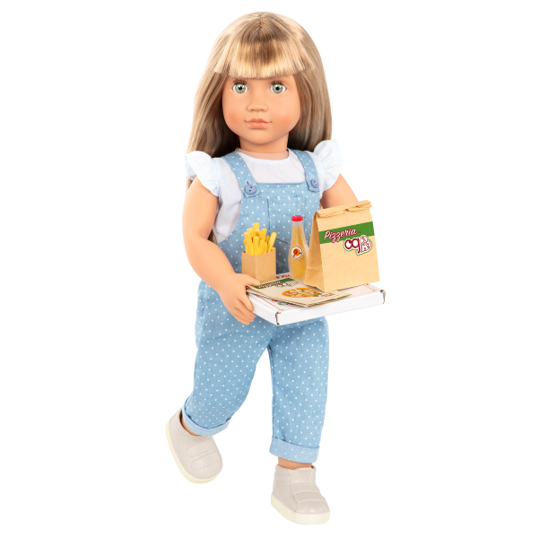 Order's Up Play Food Pizza Delivery Bag for 18-inch Dolls Lorelei