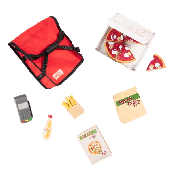 Order's Up Play Food Pizza Delivery Set for 18-inch Dolls